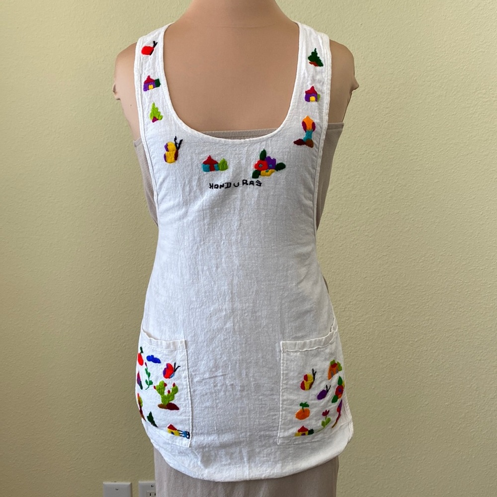 Handmade Honduran Full Apron with Embroidery